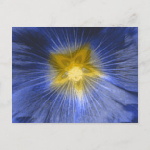 Hollyhock Blume Beautiful Blue Postcard Postkarte