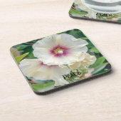 Hollyhock Blume Getränkeuntersetzer (Linke Seite)