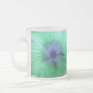 Hollyhock Blume Glühende Mattierte Glass Tasse
