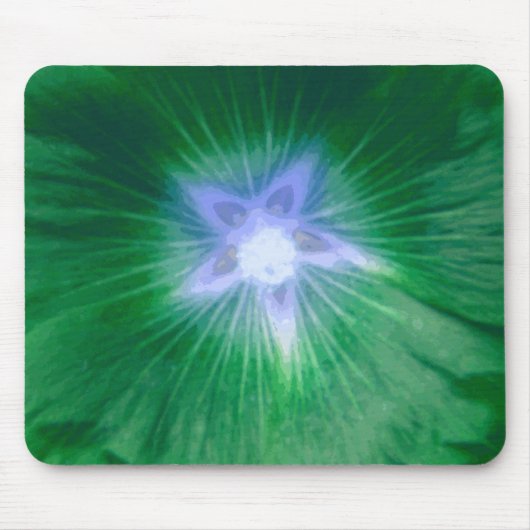 Hollyhock Blume Gorgeous Green Mousepad (Vorne)