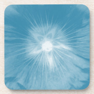 Hollyhock Blume Icy Blue Cork Untersetzer