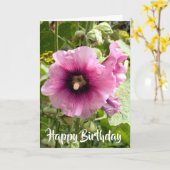 HOLLYHOCK-BLUME KARTE (Gelbe Blume)