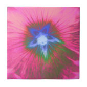 Hollyhock Blume Pink Velvet Tile Fliese (Vorderseite)