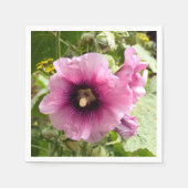 HOLLYHOCK BLUME SERVIETTE (Vorderseite)