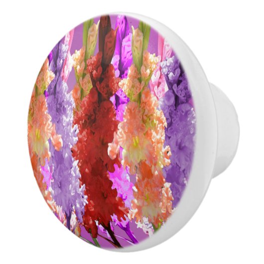 Hollyhock Elegance Keramikknauf (Rechts)