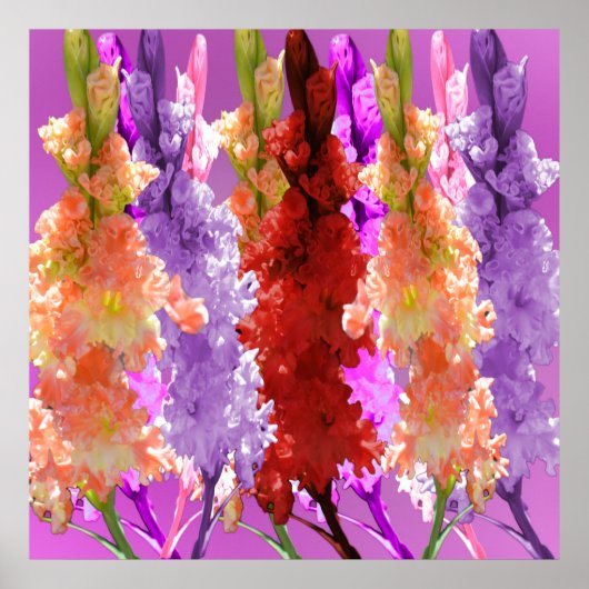 Hollyhock Elegance Poster (Vorne)