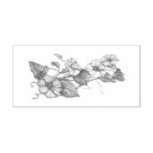 Hollyhock Hand Drawn Image Briefmarke, Original Gummistempel (Prägung)