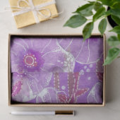 Hollyhock Mallow Malva Purpe Violet Blume Floral Seidenpapier (Geschenk)