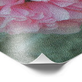 Hollyhock Pink Blume Zitat Fotodruck (Ecke)