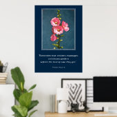 HOLLYHOCK POSTER MIT QUOTE (Heimbüro)