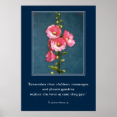 HOLLYHOCK POSTER MIT QUOTE (Vorne)