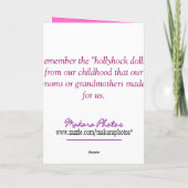 Hollyhock Puppe-fertigen besonders an Karte (Rückseite)