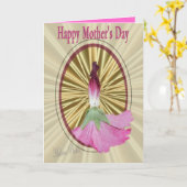 Hollyhock Puppe-fertigen besonders an Karte (Gelbe Blume)