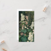 Hollyhock Rose Blume Karte (Vorderseite/Rückseite Beispiel)