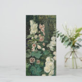 Hollyhock Rose Blume Karte (Stehend Vorderseite)