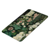 Hollyhock Rose Blume Magnet (Linke Seite)