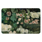 Hollyhock Rose Blume Magnet (Horizontal)