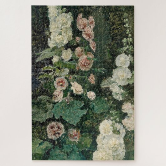 Hollyhock Rose Blume Puzzle (Vertikal)