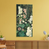 Hollyhock Rose Blume (von Marià Fortuny) Leinwanddruck (Insitu (Wohnzimmer))
