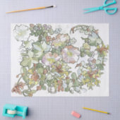 Hollyhock-u. Geißblatt-Blumen-Kunst-Seidenpapier Seidenpapier (Basteln)