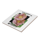 Hollyhock Vintag Seed Packet Fliese (Seite)