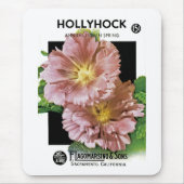 Hollyhock Vintag Seed Packet Mousepad (Vorne)