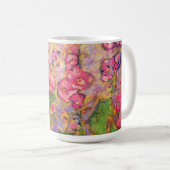 Hollyhocks blühen kaffeetasse (VorderseiteRechts)