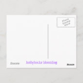 Hollyhocks blühen postkarte (Rückseite)