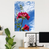 Hollyhocks Blume, Alcea Rosea Poster (Heimbüro)
