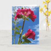 Hollyhocks-Blume Karte (Gelbe Blume)