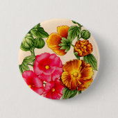 Hollyhocks Button (Vorderseite)