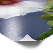 Hollyhocks - Digitale Malerei - Erweiterung des Fo Fotodruck (Ecke)