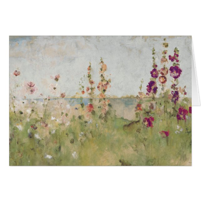 Hollyhocks durch das Meer (Vorderseite (Horizontal))