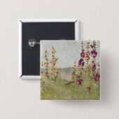 Hollyhocks durch das Meer Button (Vorne & Hinten)