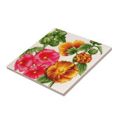 Hollyhocks Fliese (Seite)