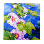 Hollyhocks Fliese (Vorderseite)