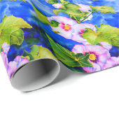 Hollyhocks Geschenkpapier (Rolleneckpunkt)