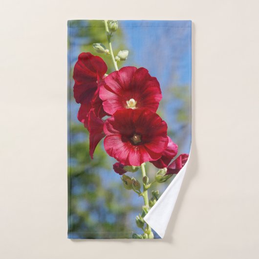 Hollyhocks Handtuch-Set Badhandtuch Set (Handtuch)
