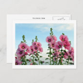 Hollyhocks: Japan Postcard Postkarte (Vorne/Hinten)