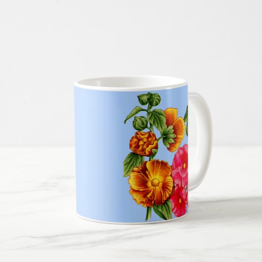 Hollyhocks Kaffeetasse (VorderseiteRechts)