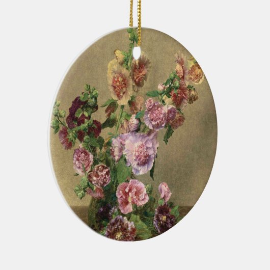 Hollyhocks Keramik Ornament (Rechts)