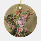 Hollyhocks Keramik Ornament (Vorne)