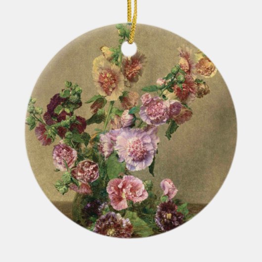 Hollyhocks Keramik Ornament (Vorne)