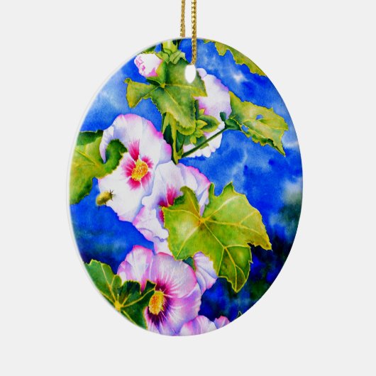 Hollyhocks Keramik Ornament (Rechts)