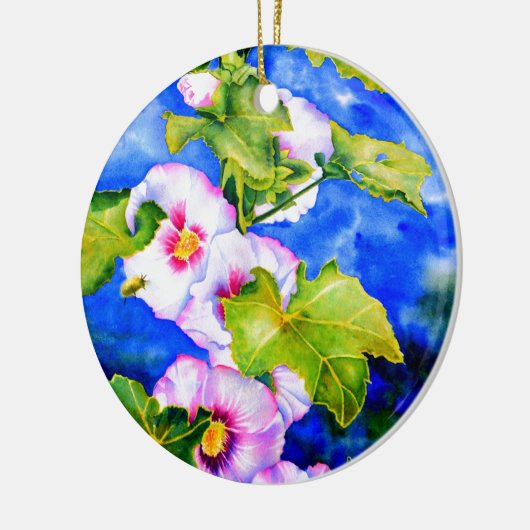Hollyhocks Keramik Ornament (Links)