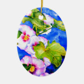 Hollyhocks Keramikornament (Vorne)