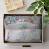 Hollyhocks Kitty and Potting Bench Tissue Paper Seidenpapier (Geschenk)