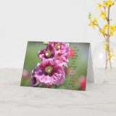 Hollyhocks mit Zitat Karte (Gelbe Blume)