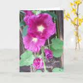 Hollyhocks Personalisiert 70. Hochzeitstag Karte (Gelbe Blume)