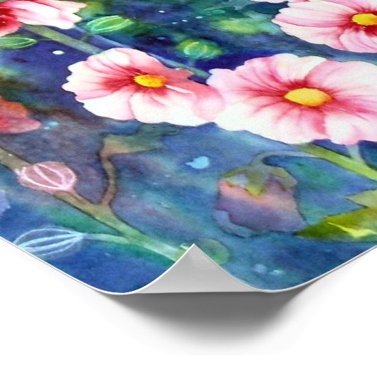 Hollyhocks Poster (Ecke)